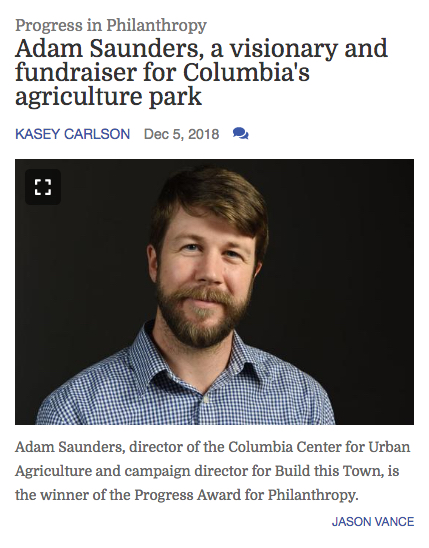 Missourian Progress Award winner Adam Saunders article