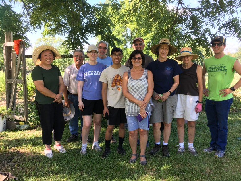 gardeners posed at the Interfaith Garden 2018