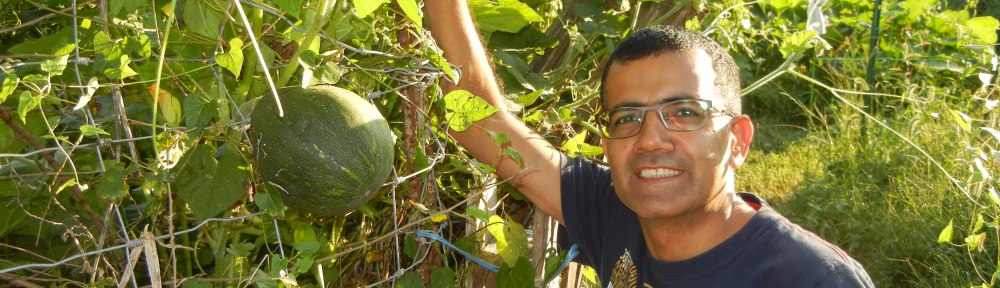 Hari Poudel in the Ash St. garden